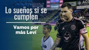 Levi Sandoval y Lionel Messi
