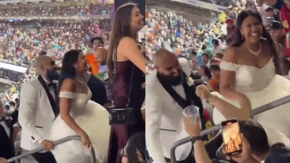 Derby Carrillo se casa y celebra viendo el Clásico español