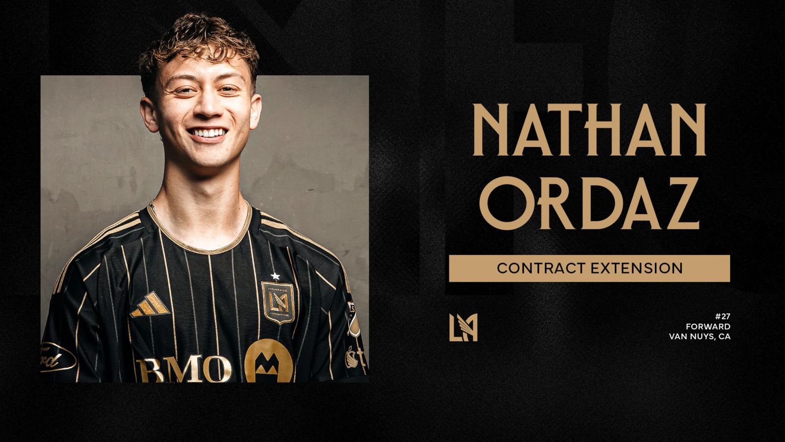 LAFC renueva a Nathan Ordaz hasta 2029