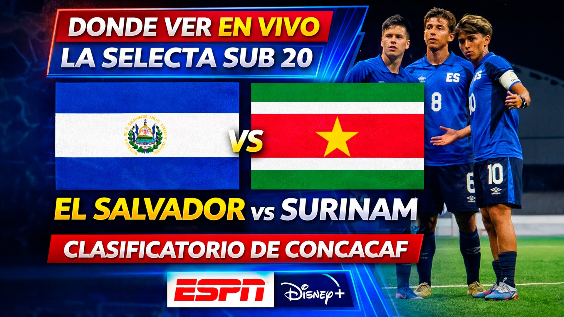 Donde ver El Salvador Vrs Surinam | Premundial de CONCACAF Sub-20