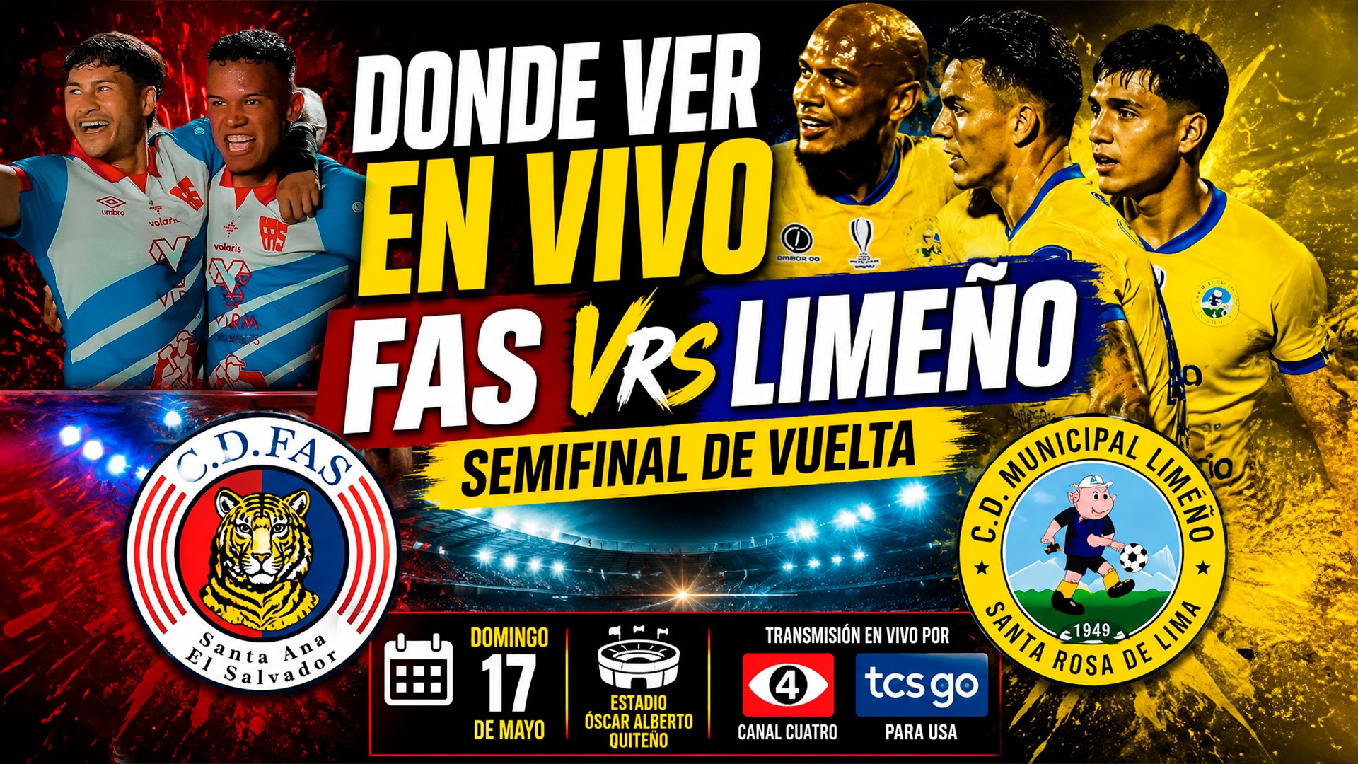 FAS VRS Limeño Semifinal Vuelta Clausura 2026 | Donde podes ver el partido hoy. Hora, TV